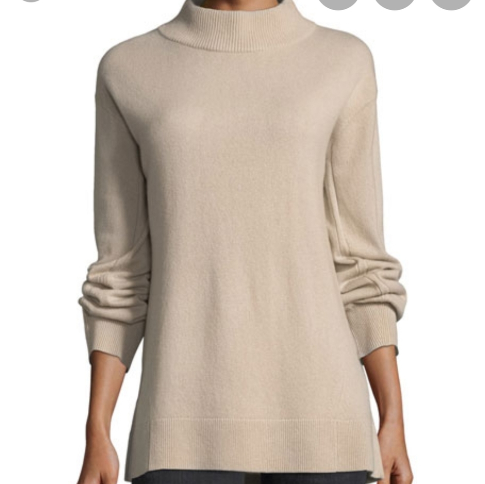 Rag and Bone tan Ace mockneck sweater sz M - Picture 4 of 7